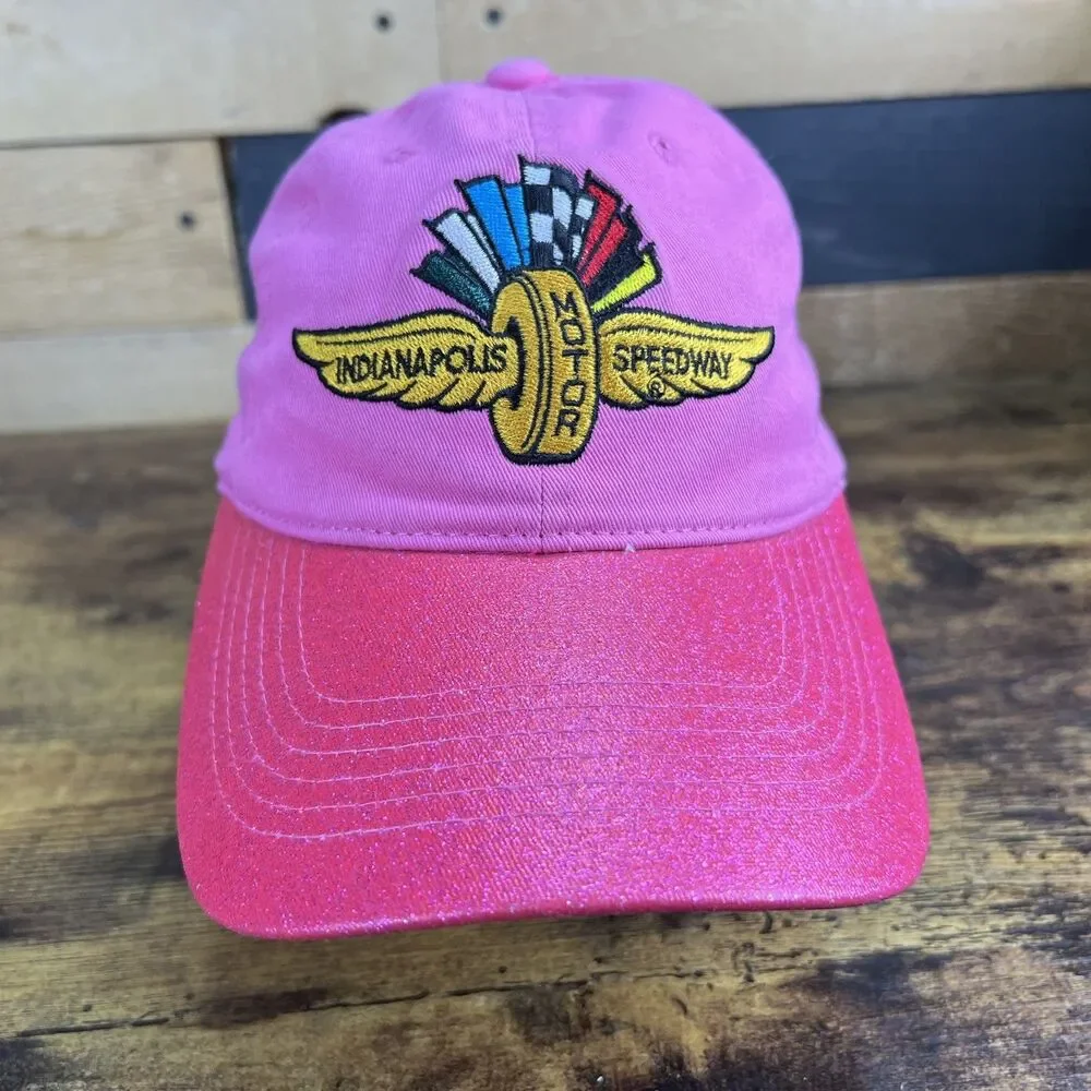 Indianapolis Motor Speedway Pink Embroidered Girls Youth Hat Baseball Cap